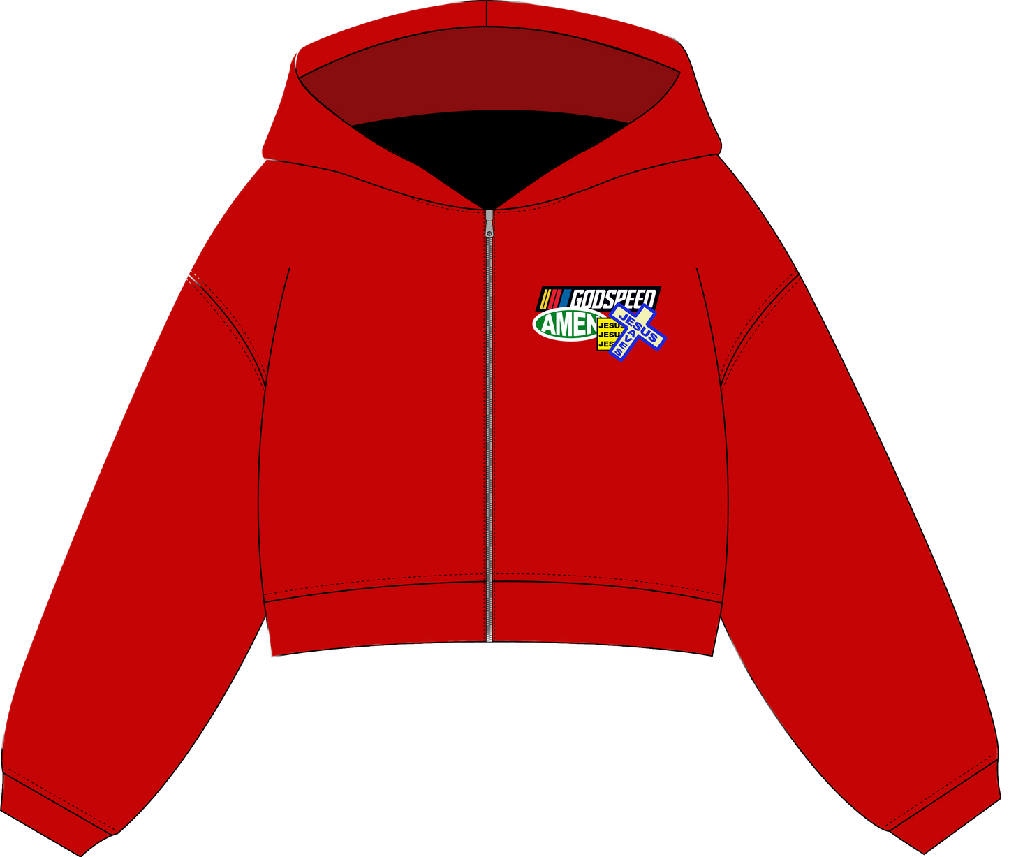 "PATCH" ZIP-UP HOOIDE